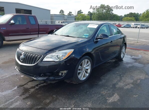 2G4GS5GX6G9186129 2016 BUICK REGAL Black Առջևի ձախ երեք քառորդ տեսարան