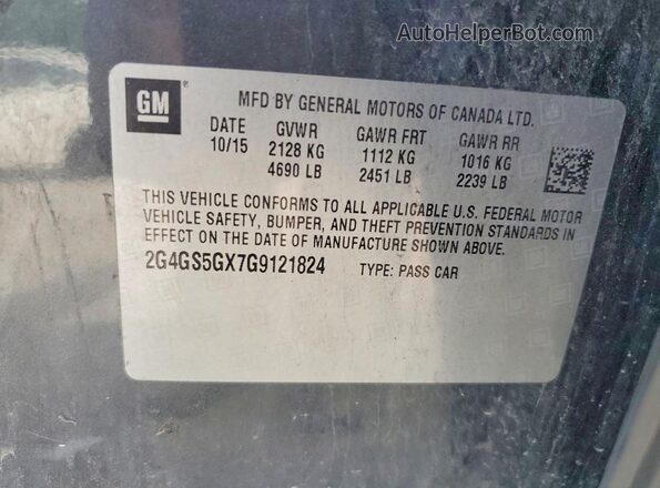 2G4GS5GX7G9121824 2016 BUICK REGAL Gray Widok komory silnika