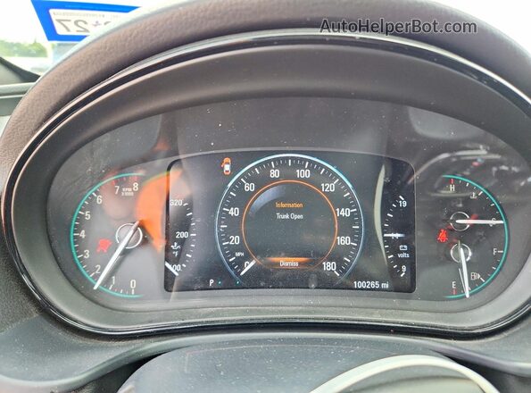 2G4GU5GX1G9200352 2016 BUICK REGAL White Вид щитка приладів