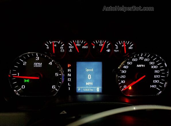 2GC2KREG4K1239264 2019 CHEVROLET SILVERADO White Вид щитка приладів