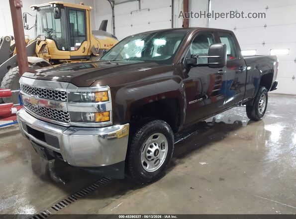 2GC2KREGXK1186795 2019 CHEVROLET SILVERADO Brown Առջևի ձախ երեք քառորդ տեսարան