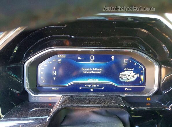 2GC4KNE73S1174456 2025 CHEVROLET SILVERADO White Vista del cuadro de instrumentos