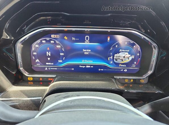 2GC4KNE79S1209047 2025 CHEVROLET SILVERADO Black Вид щитка приладів
