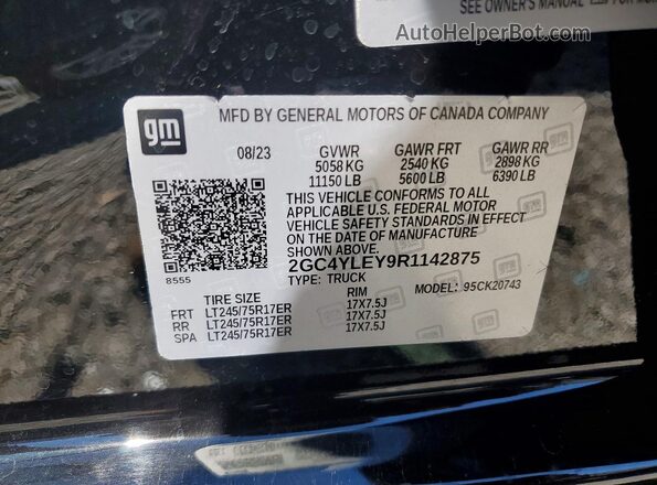 2GC4YLEY9R1142875 2024 CHEVROLET SILVERADO Black Շարժիչի բաժամունքի տեսք