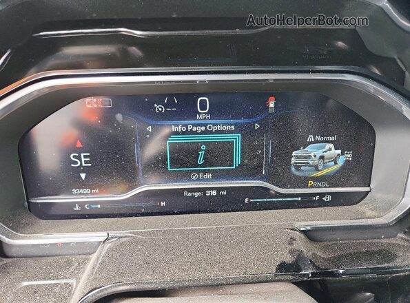 2GC4YUEYXR1258611 2024 CHEVROLET SILVERADO Black ხელსაწყოთა პანელის ხედი