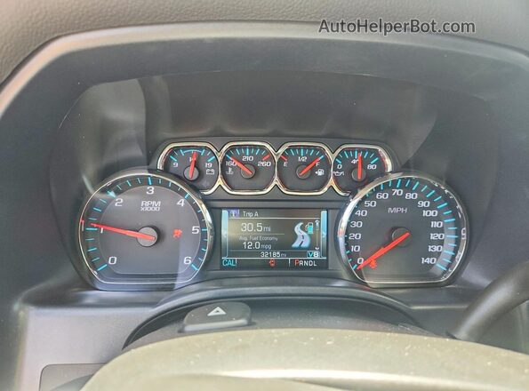 2GCRCREC4J1109444 2018 CHEVROLET SILVERADO White Vista del cuadro de instrumentos