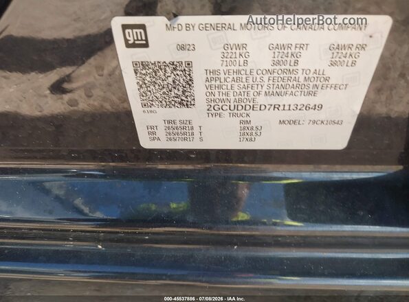 2GCUDDED7R1132649 2024 CHEVROLET SILVERADO Black Vista del compartimento del motor