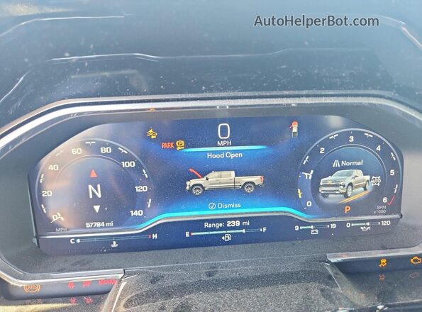 2GCUDGED7N1501666 2022 CHEVROLET SILVERADO Blue Вид щитка приладів