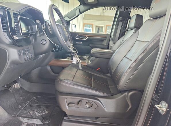 2GCUDJED2N1500633 2022 CHEVROLET SILVERADO Black Widok wnętrza z przodu