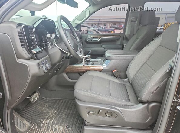2GCUKEEDXS1199456 2025 CHEVROLET SILVERADO Black Widok wnętrza z przodu