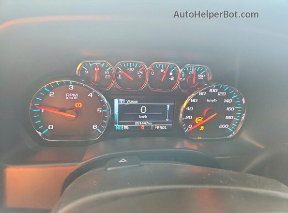 2GCVKPEC7K1184470 2019 CHEVROLET SILVERADO White Vista del cuadro de instrumentos
