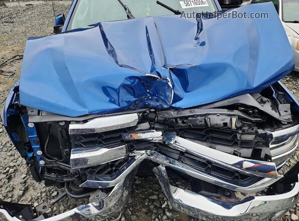 2GCVKPECXK1201990 2019 CHEVROLET SILVERADO Blue Вид задньої частини салону