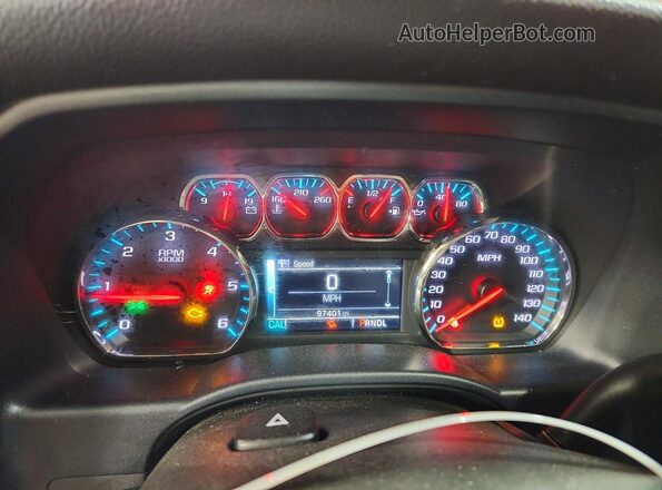 2GCVKREC9J1103270 2018 CHEVROLET SILVERADO Red Вид щитка приладів