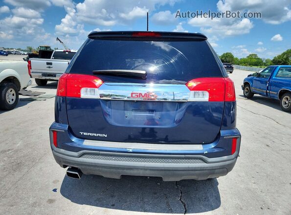 2GKALMEK0G6284829 2016 GMC TERRAIN Blue Widok z tyłu