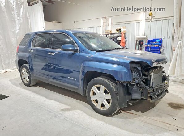 2GKALMEK0G6356807 2016 GMC TERRAIN Blue Delantero derecho