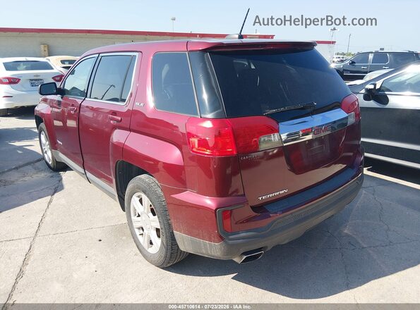 2GKALMEK1G6270017 2016 GMC TERRAIN Maroon Rear left