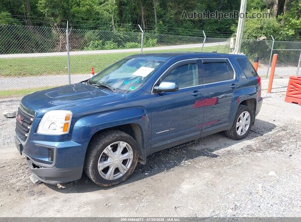 2GKALMEK1H6132382 2017 GMC TERRAIN Blue წინა მარცხენა ხედი სამი მეოთხედიდან