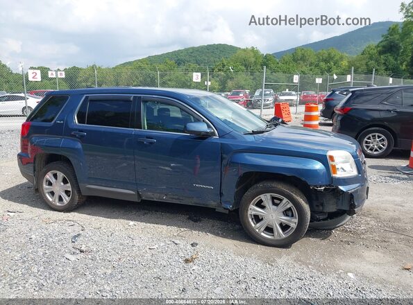 2GKALMEK1H6132382 2017 GMC TERRAIN Blue უკანა სალონის ხედი