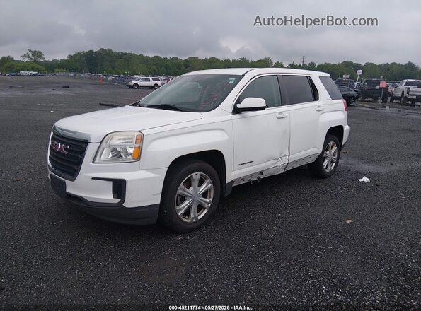 2GKALMEK2H6217277 2017 GMC TERRAIN White Vista tres cuartos delantera izquierda
