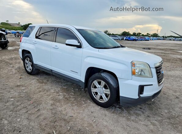 2GKALMEK4G6184281 2016 GMC TERRAIN White Delantero derecho