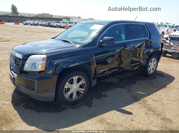 2GKALMEK4H6107542 2017 GMC TERRAIN Black Vista tres cuartos delantera izquierda