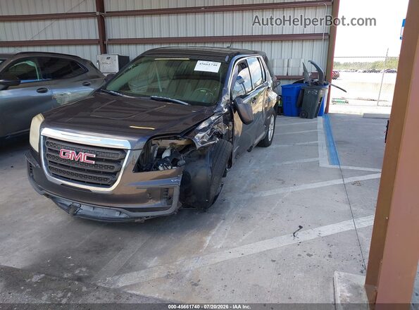 2GKALMEK5G6177582 2016 GMC TERRAIN Gray Vista tres cuartos delantera izquierda