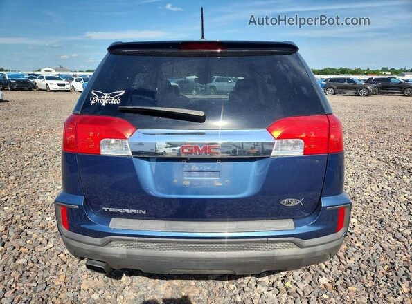 2GKALMEK6G6148995 2016 GMC TERRAIN Blue Rear view