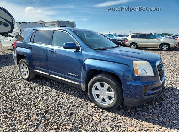 2GKALMEK6G6148995 2016 GMC TERRAIN Blue Front right