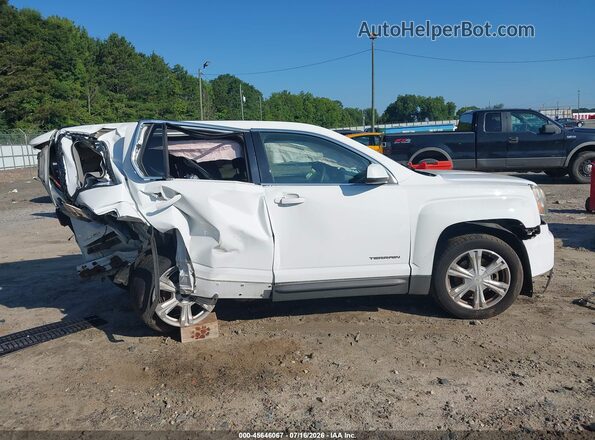 2GKALMEK6H6307998 2017 GMC TERRAIN White Widok zestawu wskaźników