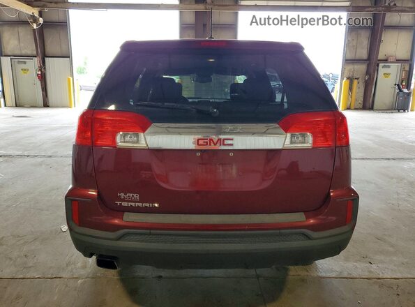 2GKALMEK7H6198127 2017 GMC TERRAIN Burgundy Rear view