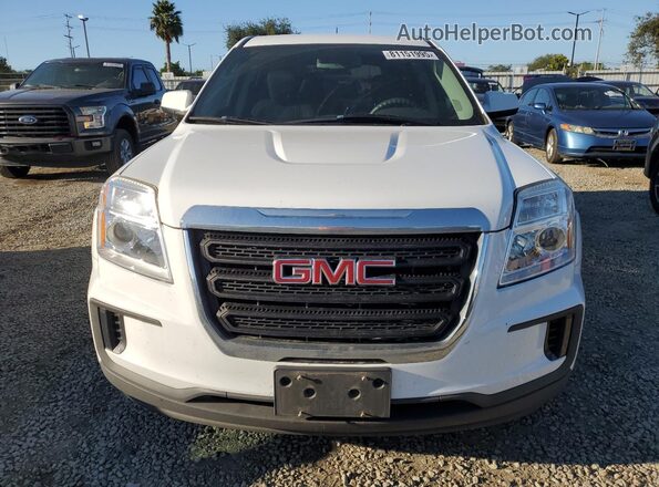 2GKALMEK7H6300316 2017 GMC TERRAIN White Vista frontal