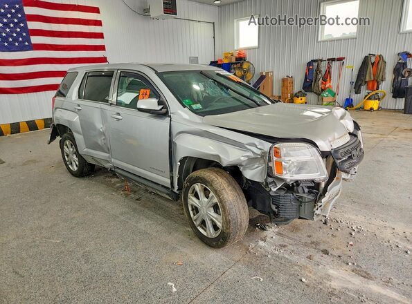 2GKALMEK8H6279332 2017 GMC TERRAIN Серебряный Передняя правая четверть