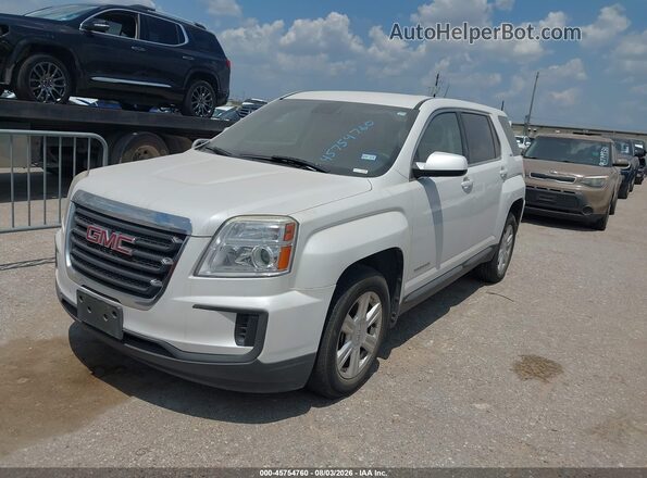 2GKALMEK9G6323529 2016 GMC TERRAIN White წინა მარცხენა ხედი სამი მეოთხედიდან