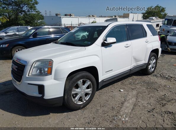 2GKALMEKXH6352443 2017 GMC TERRAIN White Vista tres cuartos delantera izquierda