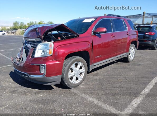 2GKALNEK2H6197599 2017 GMC TERRAIN Red წინა მარცხენა ხედი სამი მეოთხედიდან