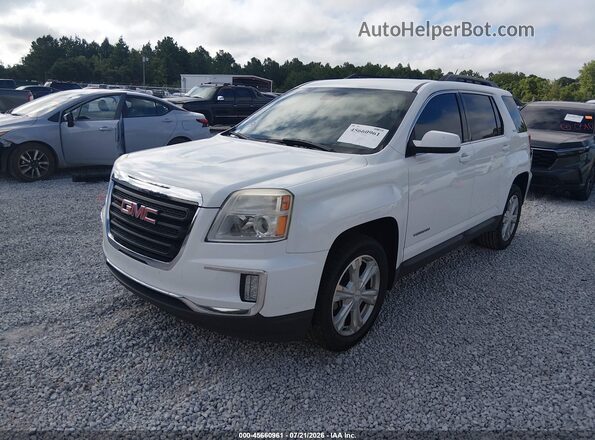2GKALNEK3G6293918 2016 GMC TERRAIN White Vista tres cuartos delantera izquierda