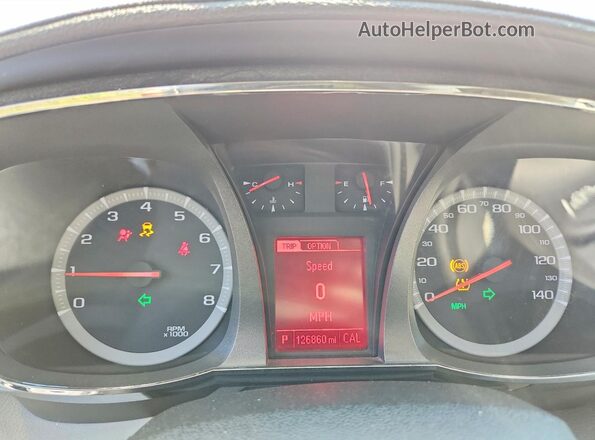 2GKALPEK4G6269414 2016 GMC TERRAIN White Instrument cluster view