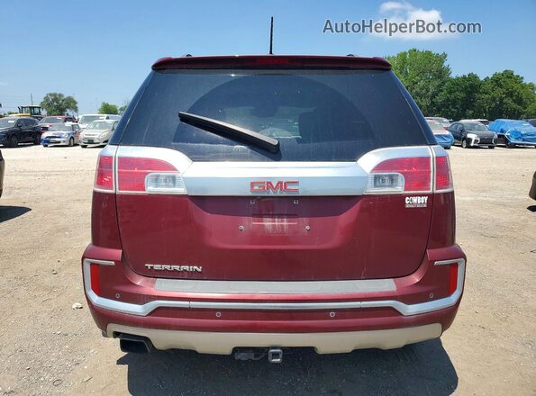 2GKALREK0H6181649 2017 GMC TERRAIN Maroon Vista trasera