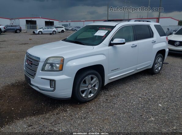 2GKALREK3H6153313 2017 GMC TERRAIN White Առջևի ձախ երեք քառորդ տեսարան