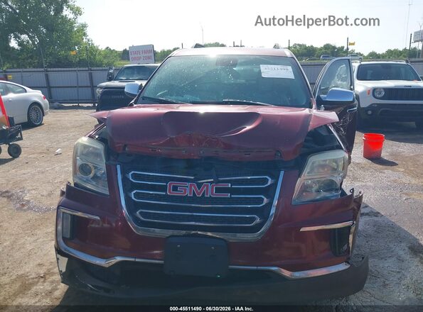 2GKFLPE34G6276619 2016 GMC TERRAIN Red Вид щитка приладів