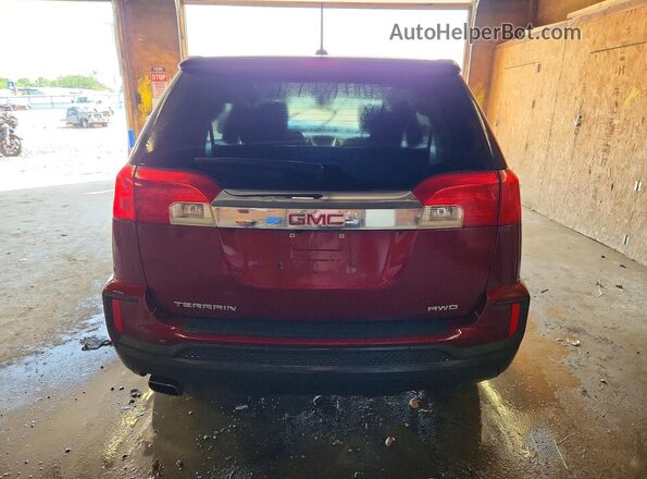 2GKFLSEK1H6133400 2017 GMC TERRAIN Темно-бордовый Вид сзади