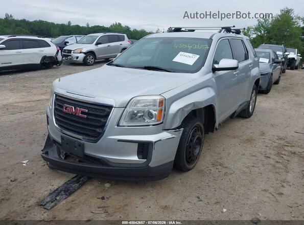 2GKFLSEK2G6109850 2016 GMC TERRAIN Silver Vista tres cuartos delantera izquierda