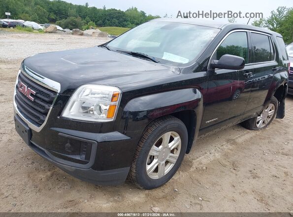2GKFLSEK2G6200021 2016 GMC TERRAIN Black Առջևի ձախ երեք քառորդ տեսարան