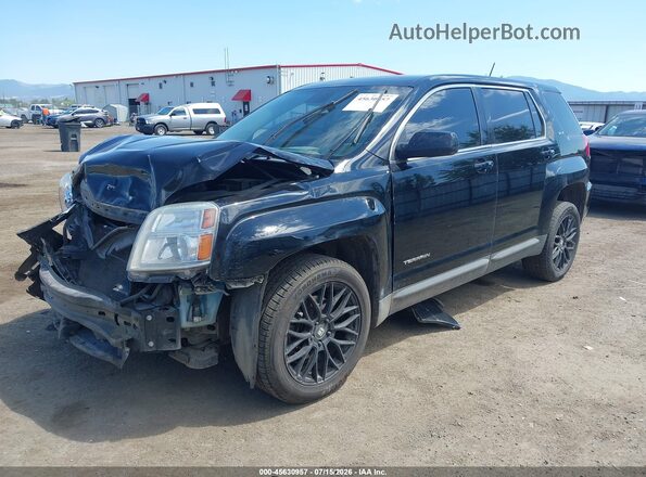 2GKFLSEK5G6261640 2016 GMC TERRAIN Black Առջևի ձախ երեք քառորդ տեսարան