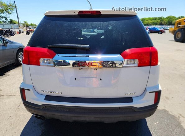 2GKFLSEK5G6346753 2016 GMC TERRAIN Белый Вид сзади
