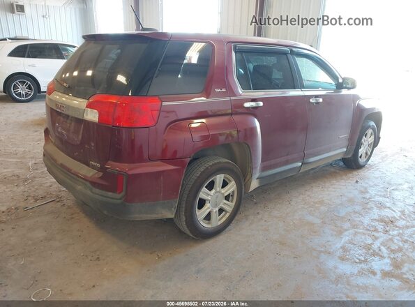 2GKFLSEK6G6285879 2016 GMC TERRAIN Burgundy Задня права чверть