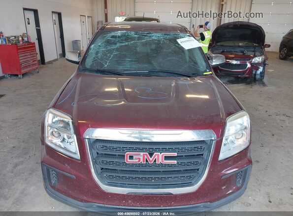 2GKFLSEK6G6285879 2016 GMC TERRAIN Burgundy Вид спереду
