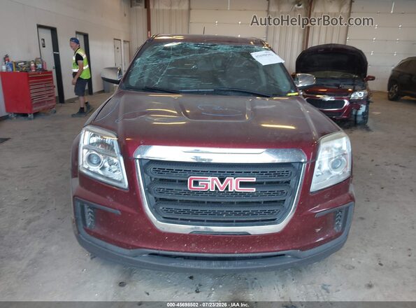 2GKFLSEK6G6285879 2016 GMC TERRAIN Burgundy Вид щитка приладів