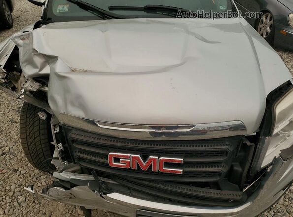 2GKFLSEK7G6208261 2016 GMC TERRAIN Silver Vista del compartimento del motor