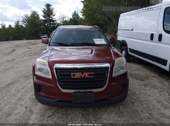 2GKFLSEK7G6302172 2016 GMC TERRAIN Red Instrument cluster view